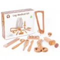 Set medico di simulazione in legno gioco di ruolo per bambini con strumenti da dottore - Kit Medico per Bambini