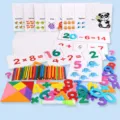 Kids math learning flashcards and counting sticks early educational toys set variant - Number Math Operation Matching Game