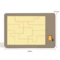 Holz Puzzle Spiel Gehirn Teaser zehn Level Schwierigkeit Herausforderung Brettspiel - Rechteck / Naturholzfarbe