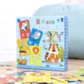 Kids educational wooden alphabet puzzle toy with cartoon animal cognitive patterns for early learning. - Advanced Alphabet Puzzles