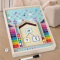 Kids wooden number decomposition rolling bead math educational toy for early learning main view - Number Decomposition Marble Game