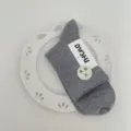 High quality spring summer mulberry silk breathable solid color grey mid tube socks soft - One Size / Light Gray