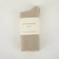 Calcetines de tubo medio de terciopelo australiano de doble cara, calcetines térmicos de suelo. - Talla única / Gris Beige