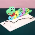 Juguete de rompecabezas 3D de madera oruga con numeros 1-10 bloques educativos tempranos. - Puzzle 3D de Serpiente