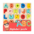 Puzzle alphabet en bois pour enfants, tableau d'apprentissage, jouet éducatif coloré. - Tableau de Puzzle de Lettres Modèle A / 30x30cm