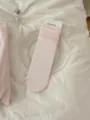 Pink stacked mid-tube socks, Japanese solid color breathable thin knit women's hosiery variant. - Light Pink