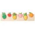 Puzzle de frutas de madera para niños, juguete educativo Montessori de aprendizaje. - Cognición de Frutas
