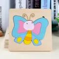 Hölzernes Schmetterling Puzzle Spielzeug für Kinder, bunte Form Zuordnung Lernspiel. - Schmetterling-Stil