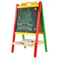 Kids Wooden Double Sided Magnetic Blackboard Easel Drawing Board Toy for Painting - Tiger Head Drawing Board Style A