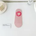 Calcetines invisibles rosas para mujer, verano algodón fino corte bajo antideslizantes y cómodos. - Talla única / Rosa Fuerte