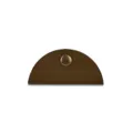 Brown leather earphone cable winder, mini portable cord organizer for data lines. - Brown