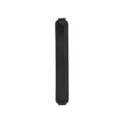 Zwarte lederen notitieboek penhouder met elastische band variant voor tablet stylus opberg - Zwart