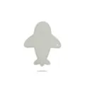 Etiqueta de equipaje de cuero con forma de avión creativa para identificación de maleta - Blanco roto grabado