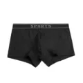 Calzoncillos bóxer negros de algodón para hombre, algodón peinado cómodo, ropa interior transpirable. - L / Negro
