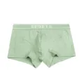 Calzoncillos bóxer transpirables de algodón para hombre, ropa interior deportiva verde. - L / Verde
