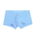 Bóxer para hombre azul claro ropa interior de algodón cómoda con cintura elástica deportiva - L / Azul claro
