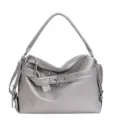 Retro silberne Motorrad Schultertasche lässige Umhängetasche für Damen Alltag pendeln. - Silber