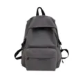 Grauer Nylon Freizeit Rucksack, einfarbige Schultasche für Schüler den täglichen Gebrauch. - L / Grau