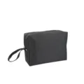 Bolso de tocador de viaje portátil negro neceser de maquillaje impermeable con asa - S / Negro