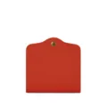 Estuche organizador de cuero PU rojo para mascarillas bolsillo portátil mini estuche plano - Naranja