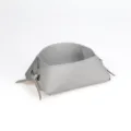 Bandeja de almacenamiento de cuero gris para recibidor y escritorio, organizador moderno para llaves. - Gris