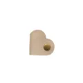 Organisateur de cable en cuir beige avec bouton-pression metallique pour cables. - Blanc Cassé