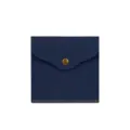 Estuche de Almacenamiento de Mascarilla de Cuero Azul Oscuro Organizador Plegable - Azul marino