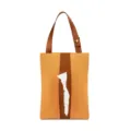 Bolsa de pañuelos colgante para coche en cuero PU, elegante estuche amarillo marrón. - Amarillo colgante