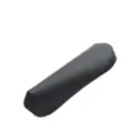 Estuche de cuero negro portátil para brochas de maquillaje y lápices, gran capacidad. - Negro