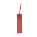 Marcapáginas de cuero rojo, estilo vintage marcador vacío con borla para lectura. - Burdeos