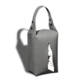 Geraute PU-Leder Auto hängende Kosmetiktuchbox, Vintage Stil Tisch Papiertuchhalter. - Grau
