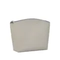 Bolsa de maquillaje de cuero PU gris neceser cosmetico viaje organizador con cremallera - Gris