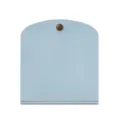 Bolsa de almacenamiento de mascarilla de cuero azul claro con botón a presión antipolvo. - Azul claro