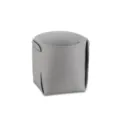 Cesta de almacenamiento de escritorio de cuero PU gris, organizador minimalista moderno. - Gris de una sola capa