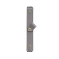 Estuche portalapices de cuero gris con banda elastica para cuaderno diario pluma - Gris