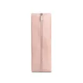Estuche para lapices de cuero encerado vintage rosa, bolsa organizadora de papeleria con cremallera. - Rosa