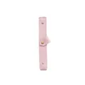 Porta lapices de cuero rosa con banda elastica para cuaderno, estuche de pluma minimal. - Rosa