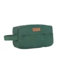 Borsa da toeletta in PU verde scuro, beauty case vintage da viaggio con manico. - Verde Scuro