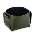 Caja organizadora de escritorio en cuero PU verde oscuro, elegante bandeja plegable útil. - Doble capa verde oscuro y azul oscuro