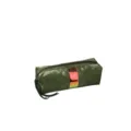 Green velvet cosmetic bag pencil pouch with holographic stripe portable makeup storage organizer - Dark Green
