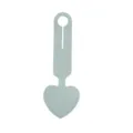 Etiqueta de equipaje de cuero en forma de corazón creativa bolso viaje nombre accesorio - Azul Claro Liso