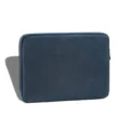Dark blue matte PU leather laptop sleeve vintage tablet case portable computer bag - 14" / Dark Gray
