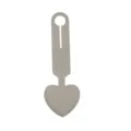 Etiqueta de equipaje de cuero en forma de corazón, accesorio de maleta gris para viaje ID. - Gris Liso