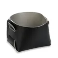 Caja organizadora de escritorio PU, bandeja cuadrada negra plegable para pequeños objetos varios. - Doble capa negro y gris
