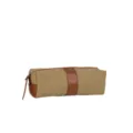 Estuche de lona caqui bolsa de almacenamiento de papelería para estudiantes minimalista - Caqui