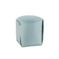 Caja de almacenamiento de escritorio de cuero PU azul claro contenedor organizador para casa - Capa única azul claro