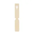 Etiqueta de equipaje de cuero PU, largo badge beige con recorte de avión para maletas y bolsos. - Blanco Roto