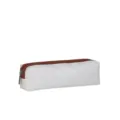 Estuche elegante de papel DuPont resistente con cremallera para la oficina y la escuela. - Blanco