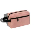 Bolsa de almacenamiento digital de tela oxford impermeable rosa, neceser de viaje con asa. - Rosa