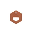 Draagbare brillenriem leer connector accessoire, stijlvol zeshoek ontwerp, bruine kleur. - Bruin